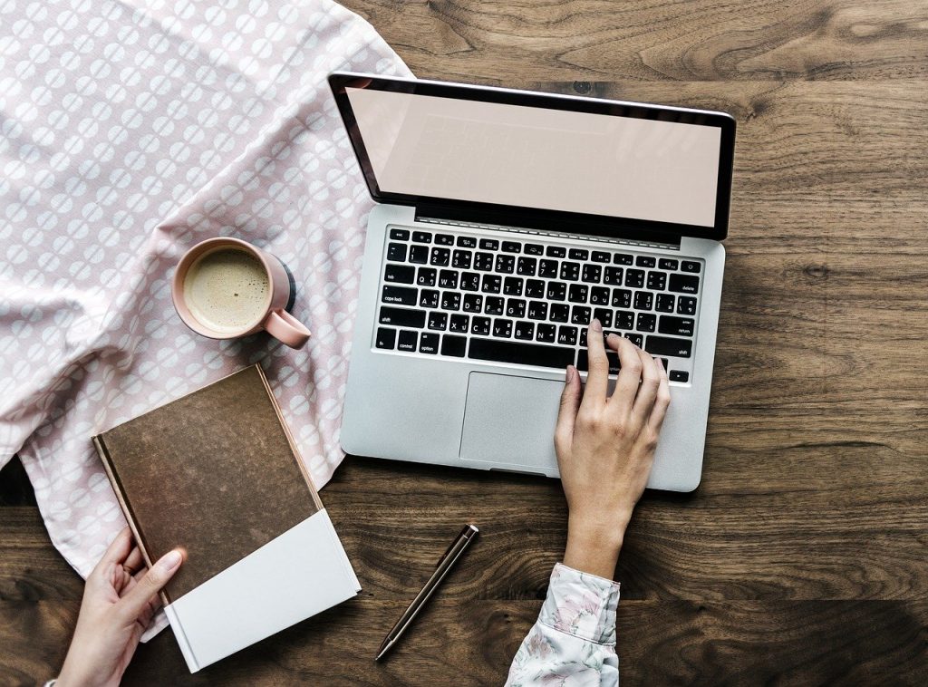 a person using a laptop