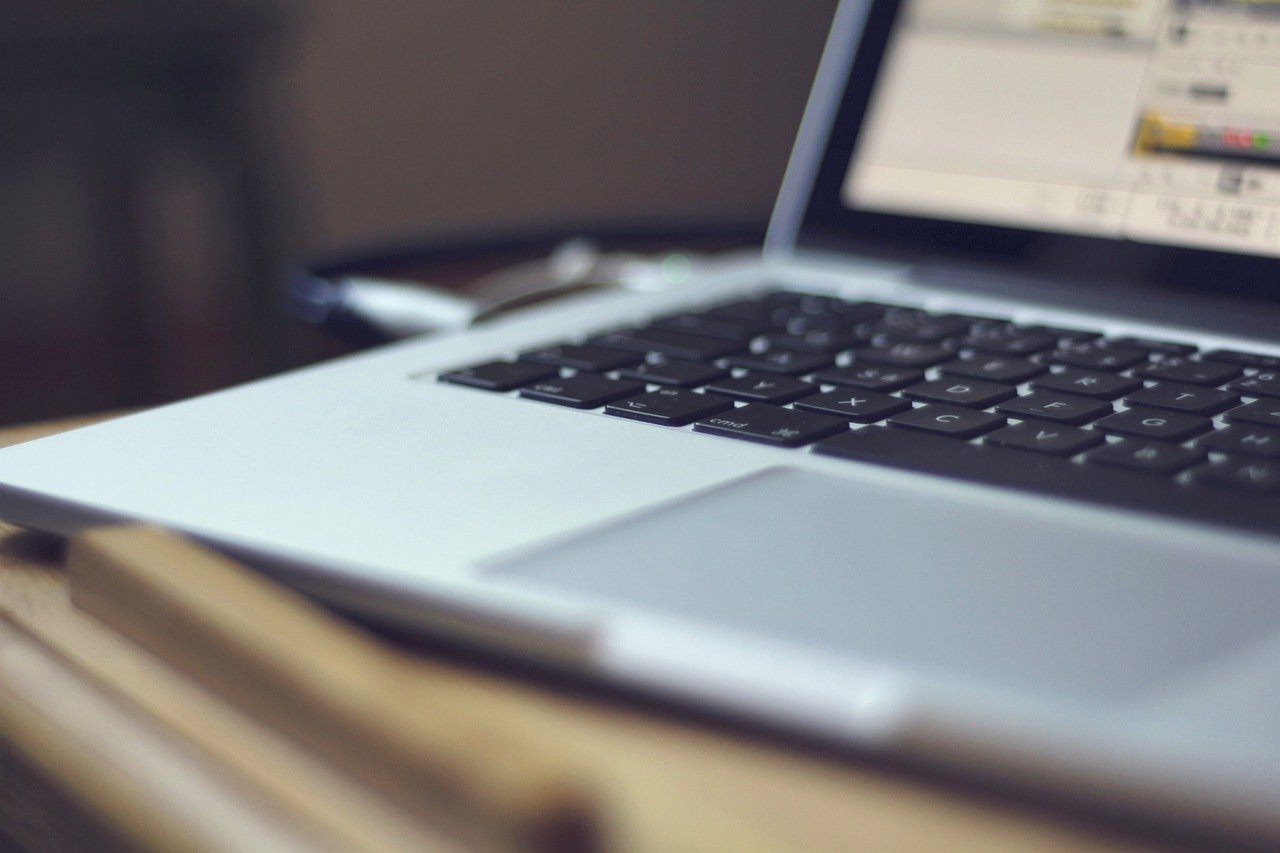 a laptop computer on a desk