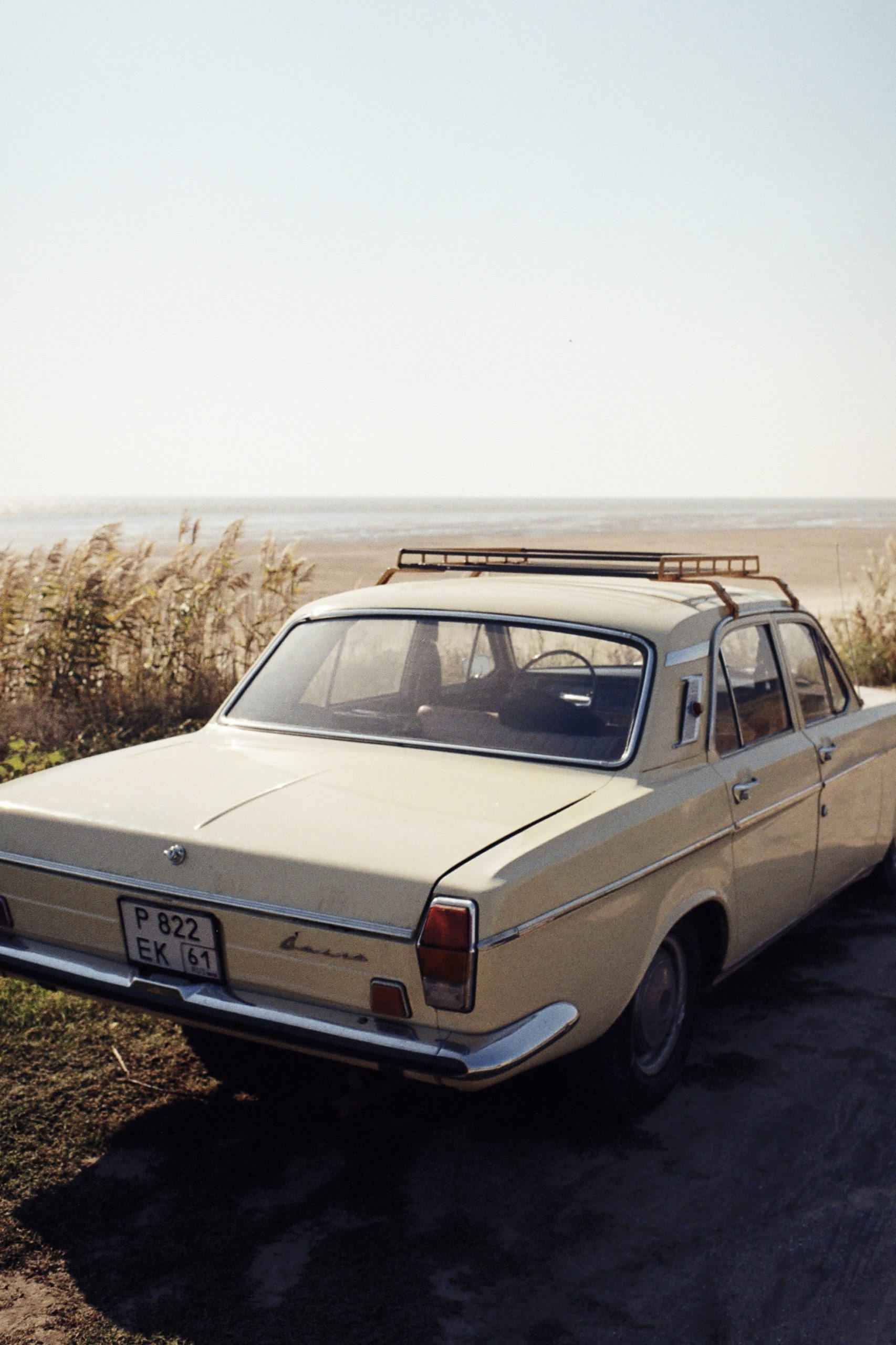 a car parked on a road