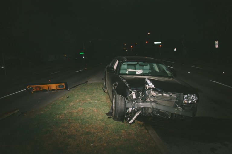 a car with its front facing the camera