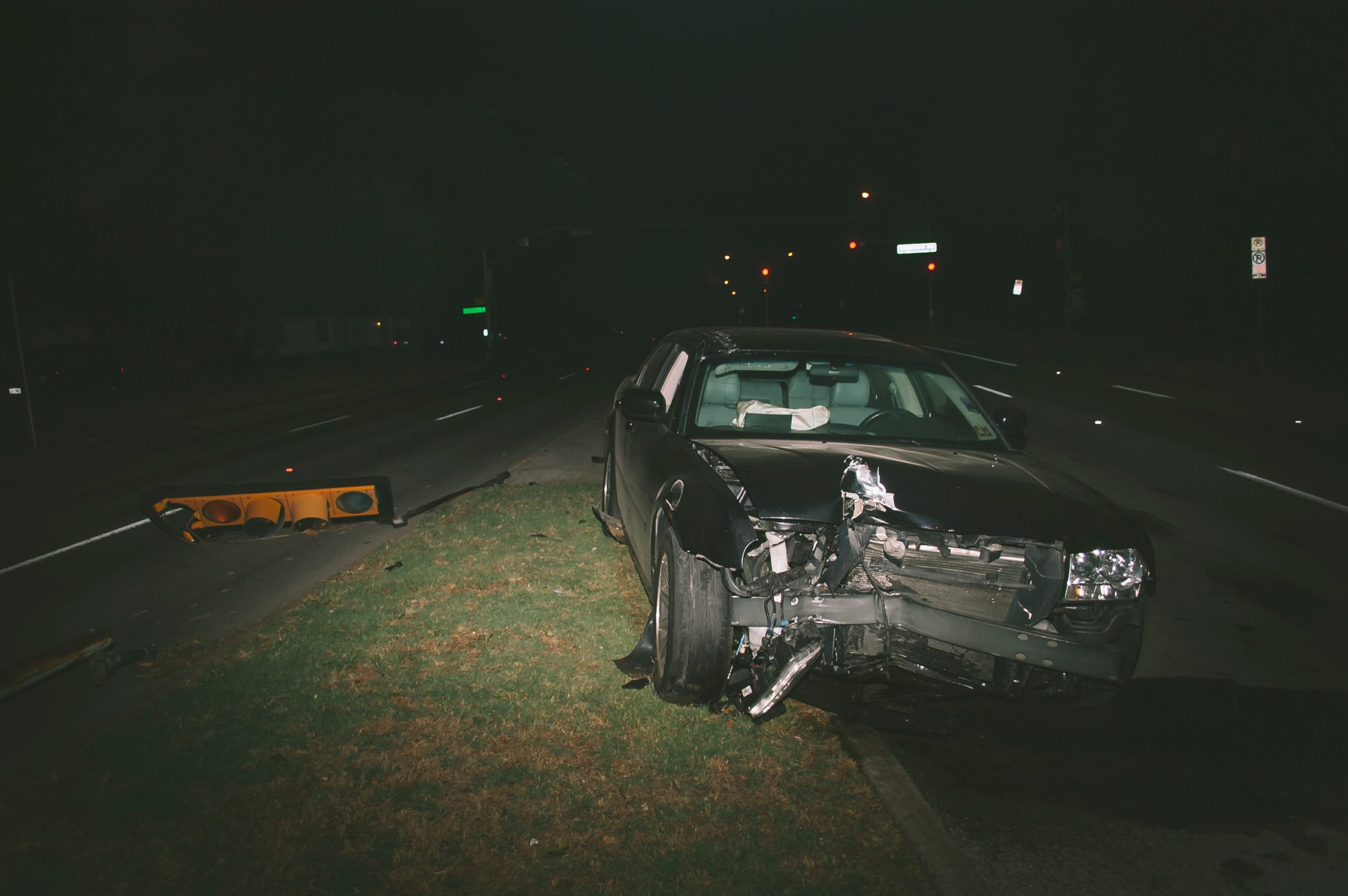 a car with its front facing the camera