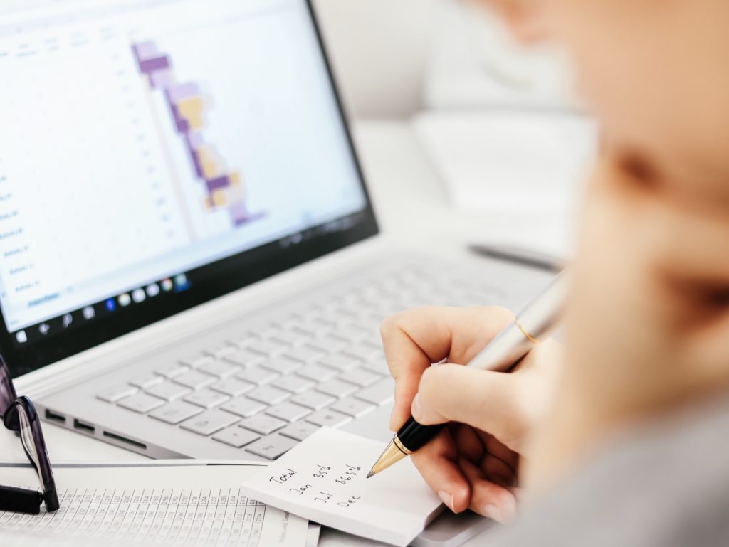 a person working on a laptop